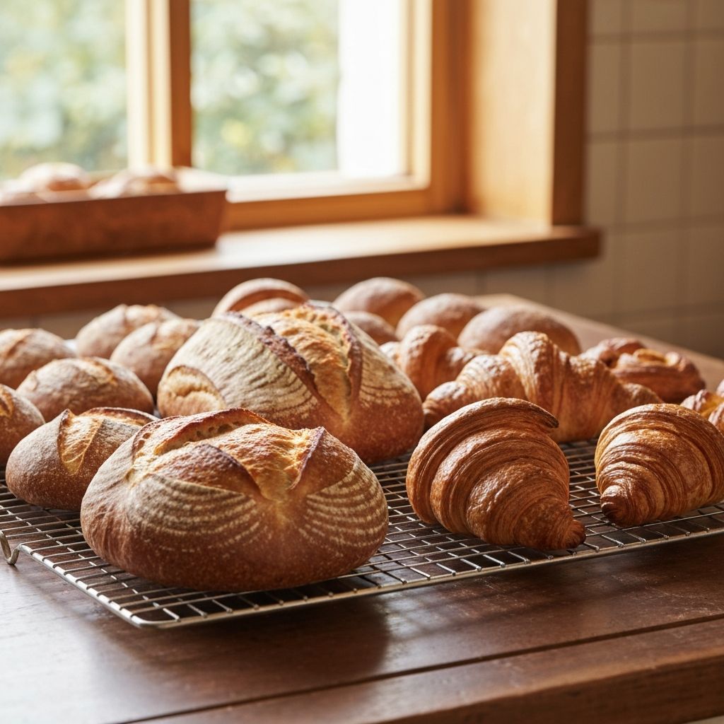 Freshly baked artisan pastries and bread from Savvy Cakes & Bakes